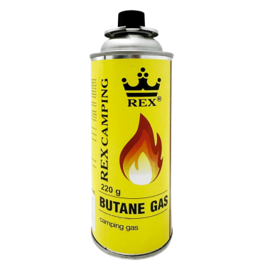 Газовый баллон цанговый, 220 г, всесезонный, Rex